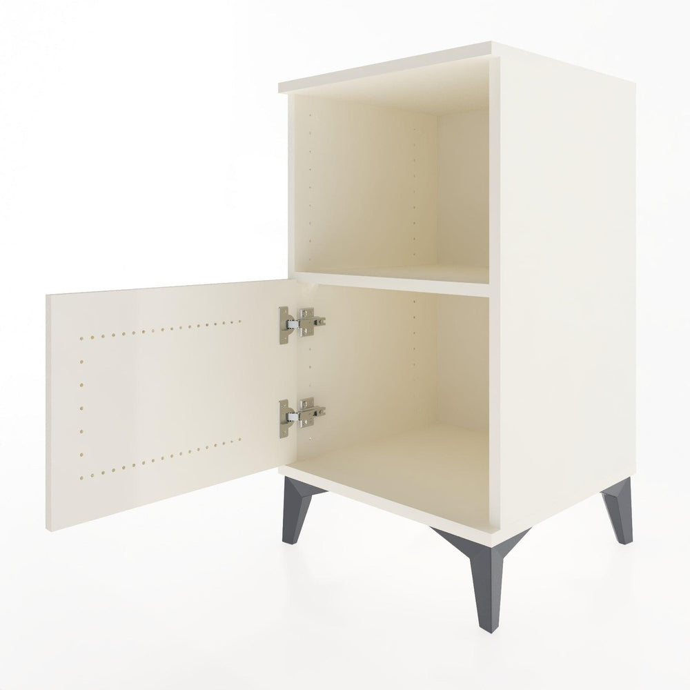 Woodntry Modular Nightstand Moonstone 44x44x68 cm with Cover and Shelf KR17-1