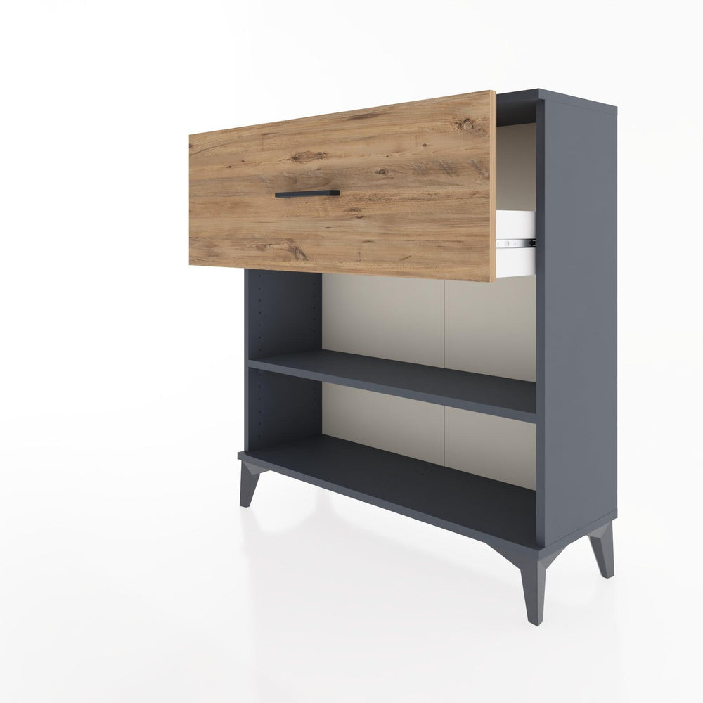 Woodntry Modular Dresser Anthracite 88x30x84 cm with Drawers and Shelves CR17-2