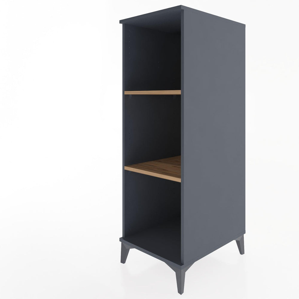 Woodntry Modüler Dolap Antrasit 44x30x122 cm Raflı R67-2