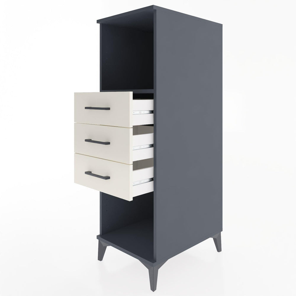 Woodntry Modular Cabinet Anthracite 44x30x122 cm with Drawers and Shelves CR117-2