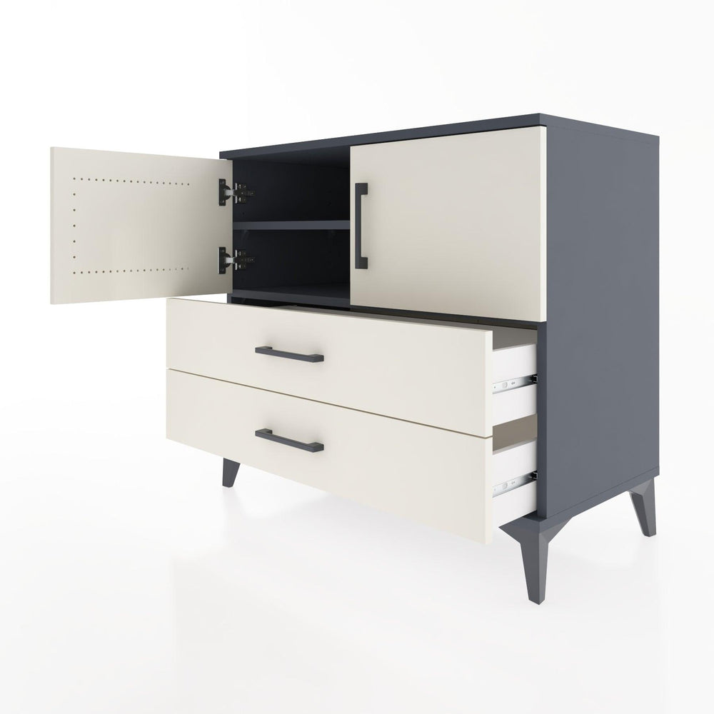 Woodntry Modular Dresser Anthracite 88x44x68 cm with Cover and Drawer KC17-2