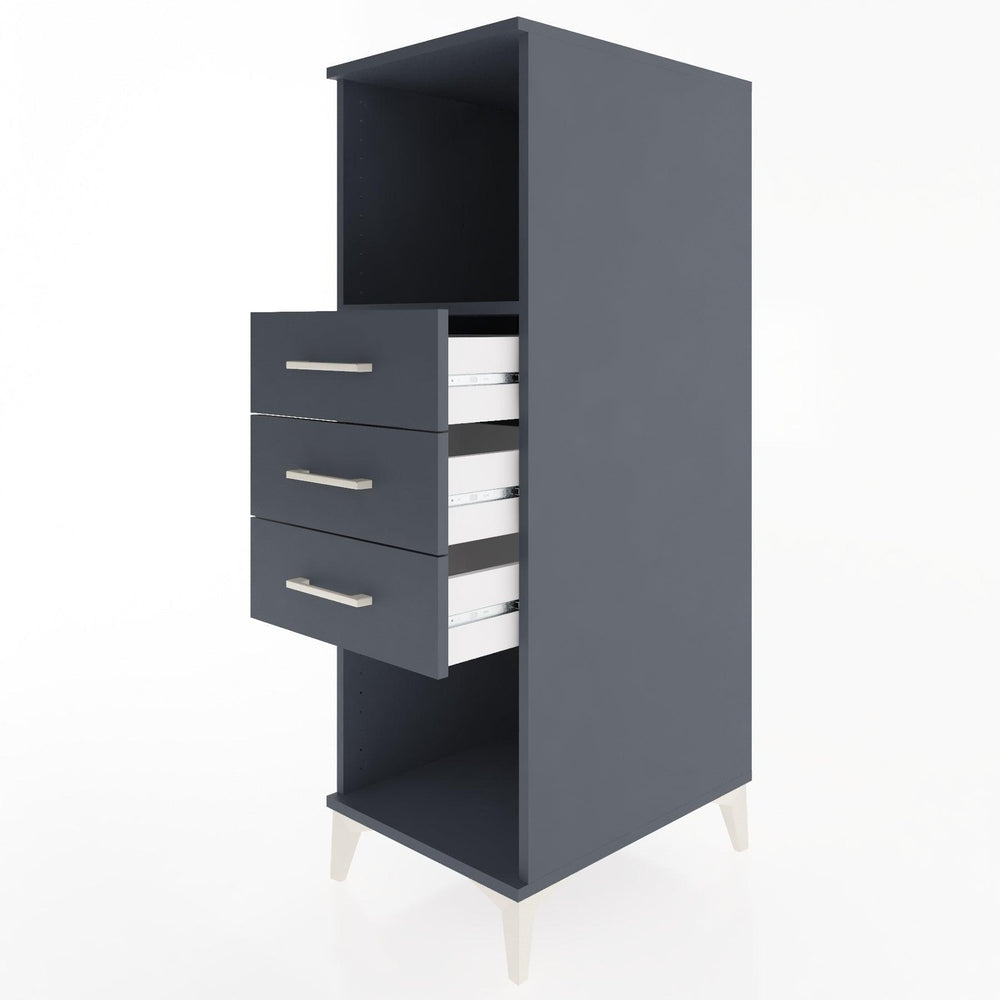 Woodntry Modular Cabinet Anthracite 44x30x122 cm with Drawers and Shelves CR117-2