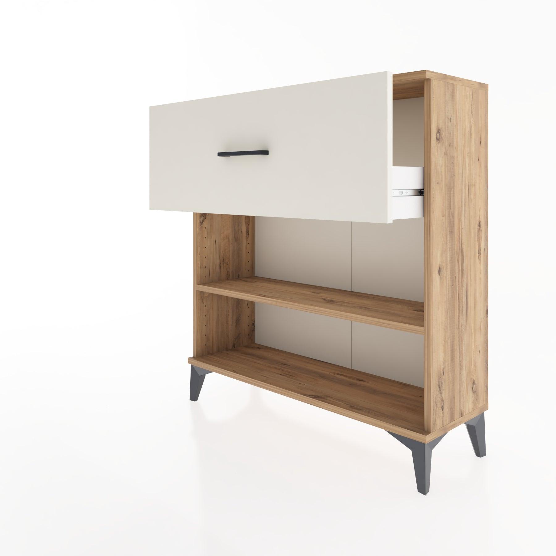 Woodntry Modular Dresser Pine 88x30x84 cm with Drawers and Shelves CR17-3