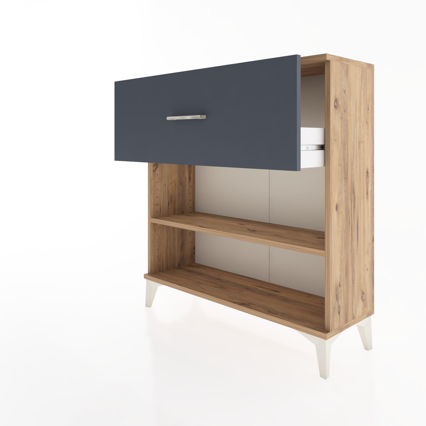 Woodntry Modular Dresser Pine 88x30x84 cm with Drawers and Shelves CR17-3