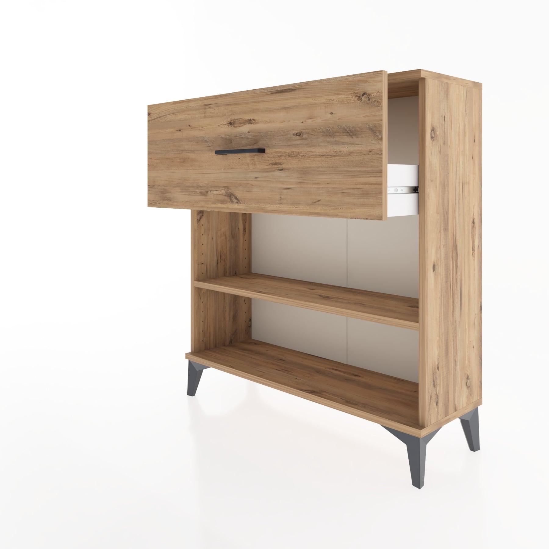 Woodntry Modular Dresser Pine 88x30x84 cm with Drawers and Shelves CR17-3