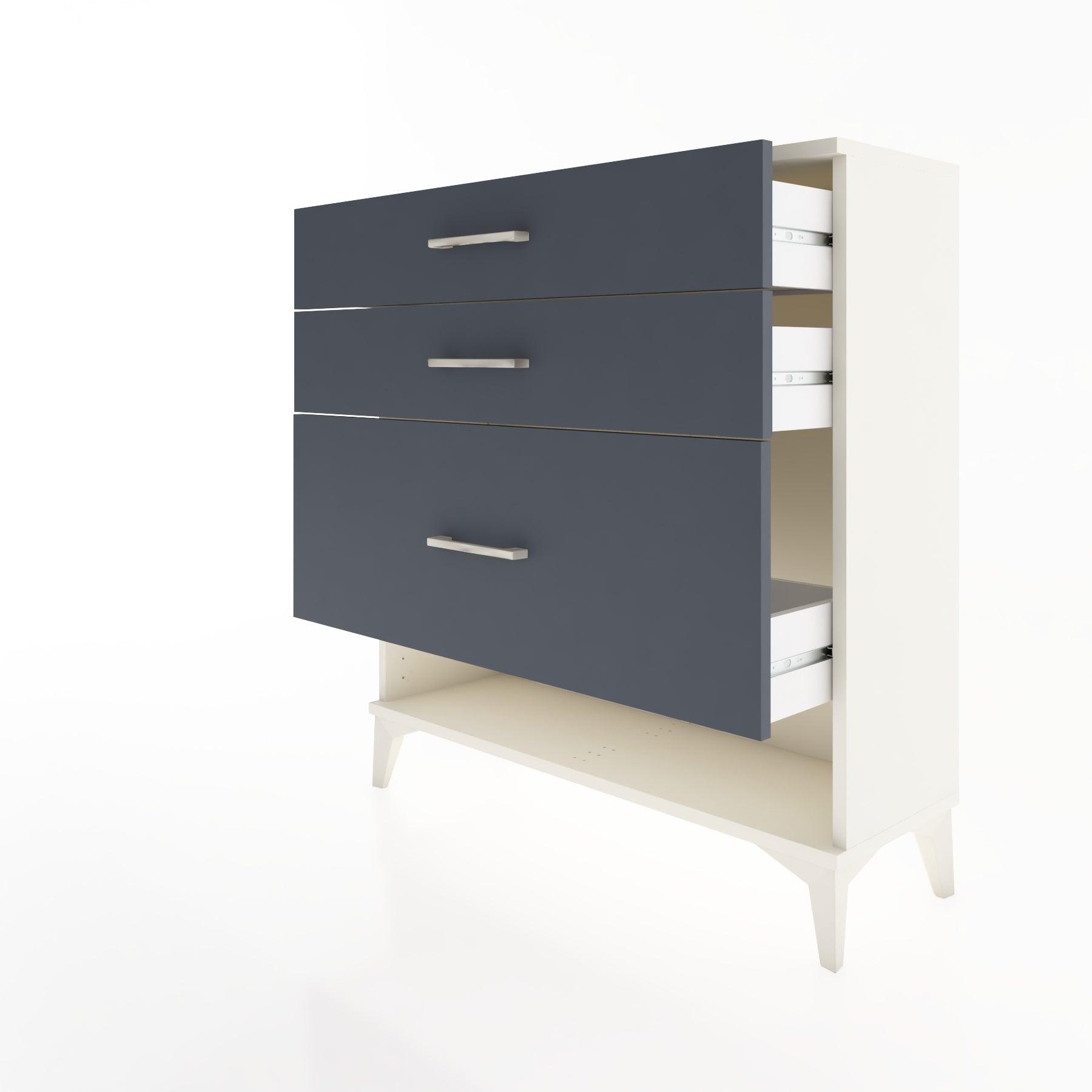 Woodntry Modular Dresser Moonstone 88x30x84 cm with Drawers and Shelves CR18-1
