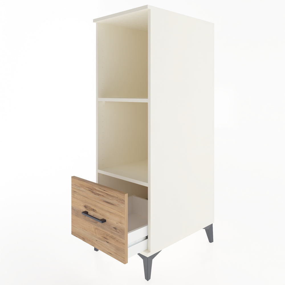 Woodntry Modular Cabinet Moonstone 44x59x122 cm with Drawers and Shelves CR68-1