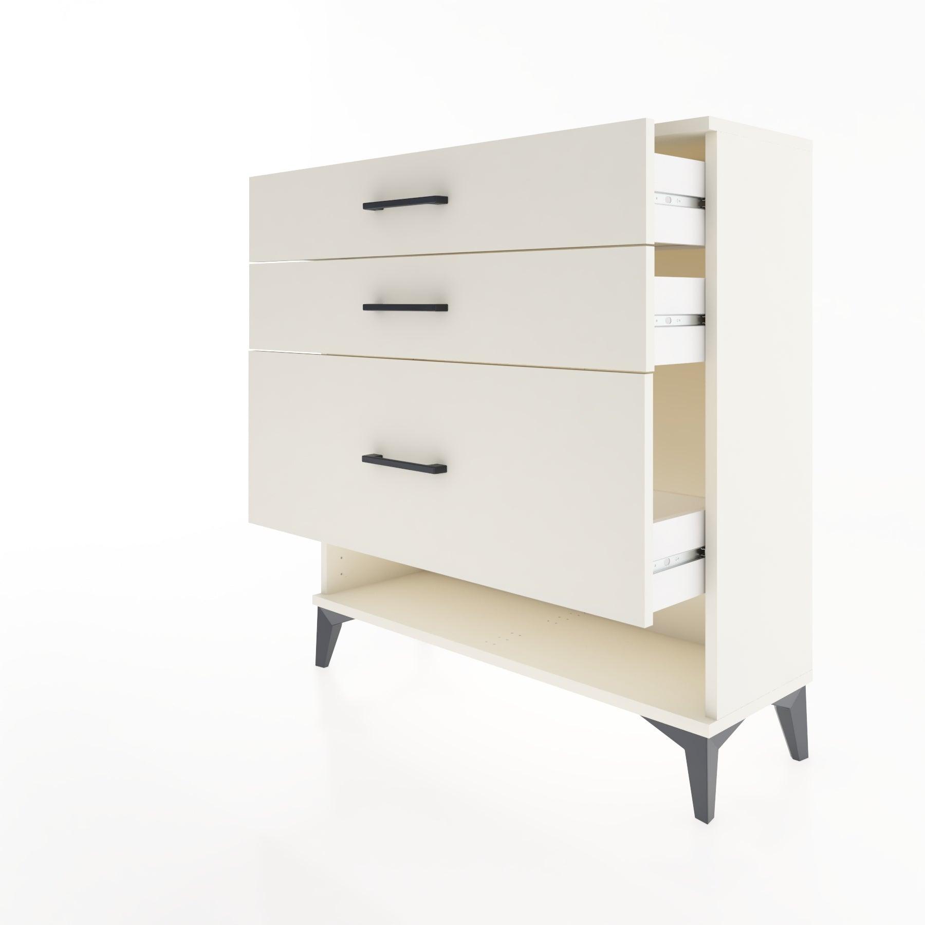 Woodntry Modular Dresser Moonstone 88x30x84 cm with Drawers and Shelves CR18-1