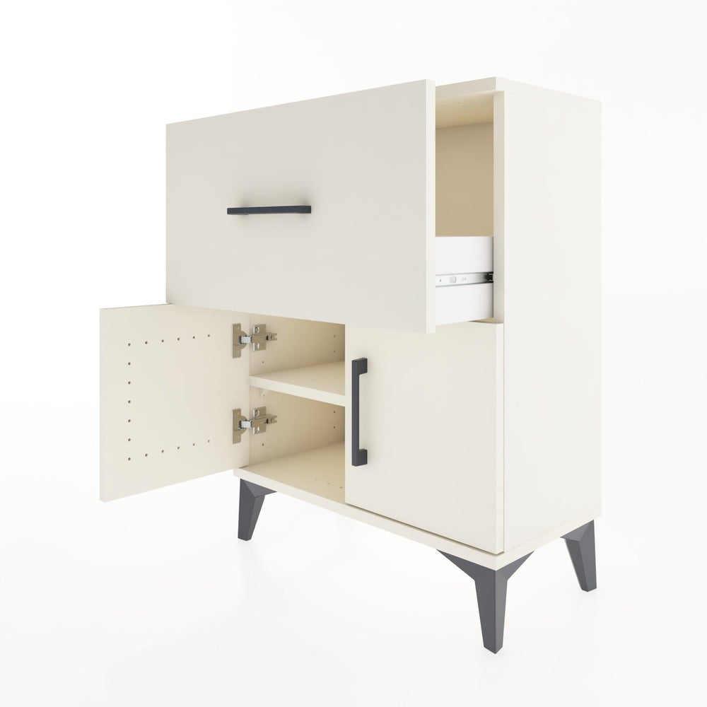 Woodntry Modular Nightstand Moonstone 60x30x68 cm with Cover and Drawer KC18-1