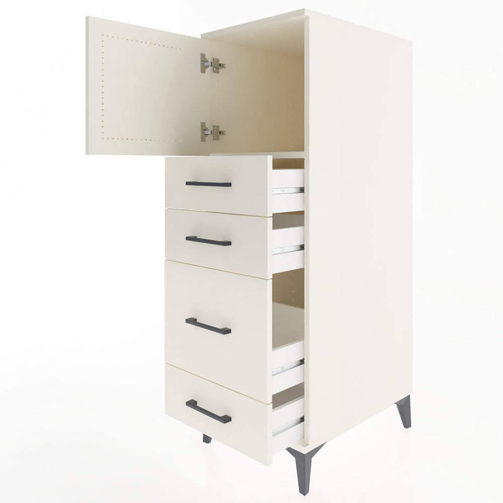 Woodntry Modüler Dolap Aytaşı 44x59x122 cm Kapaklı ve Çekmeceli KC18-1