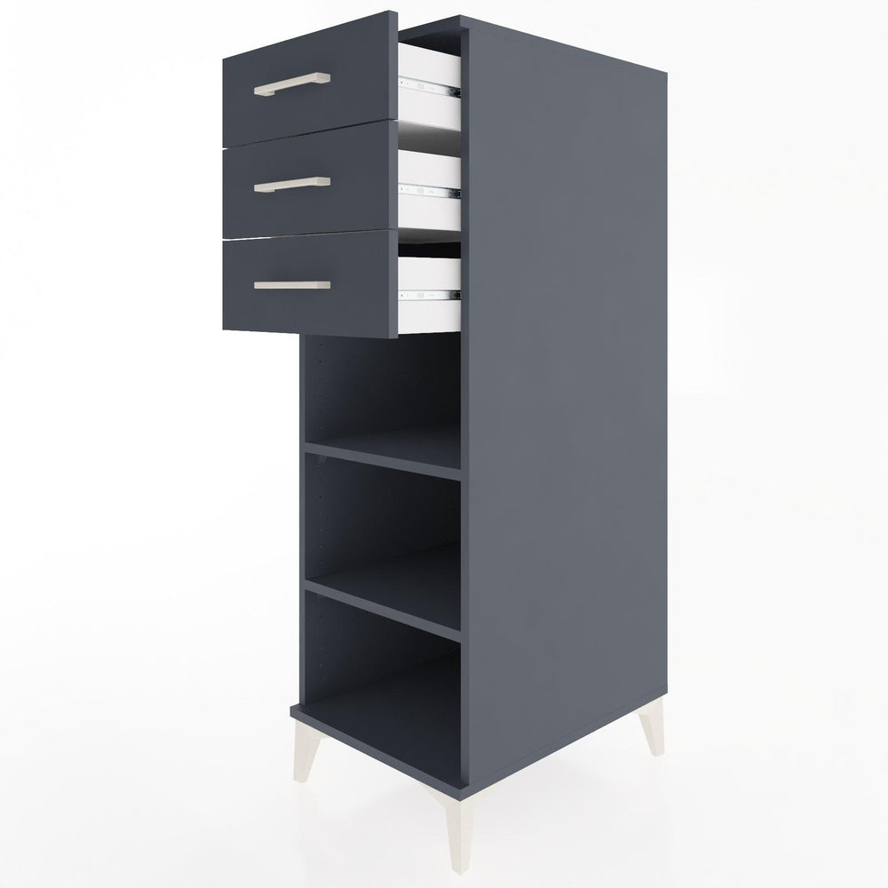 Woodntry Modular Cabinet Anthracite 44x30x122 cm with Drawers and Shelves CR118-2