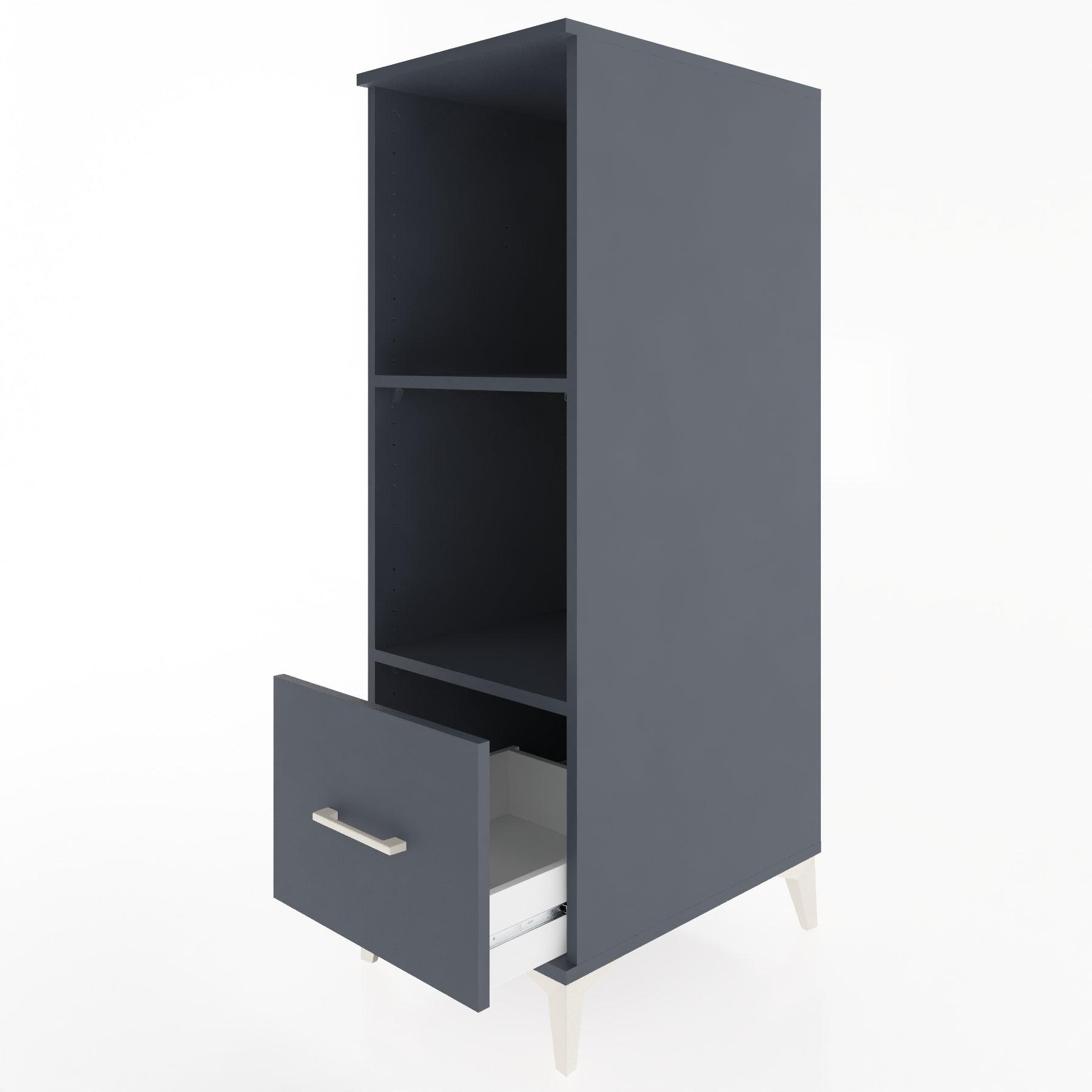 Woodntry Modular Cabinet Anthracite 44x30x122 cm with Drawers and Shelves CR68-2