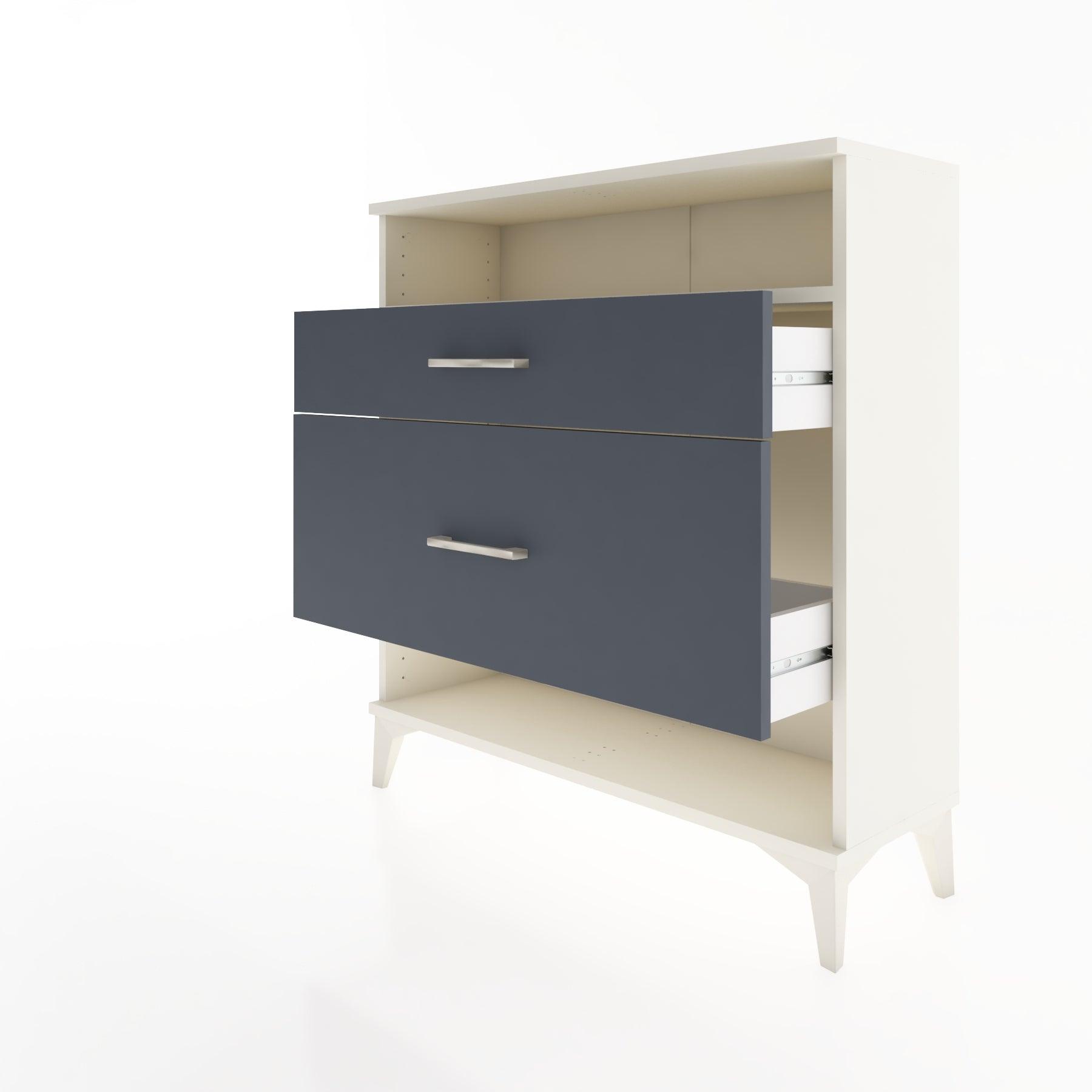 Woodntry Modular Dresser Moonstone 88x30x84 cm with Drawers and Shelves CR19-1