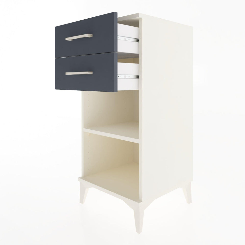 Woodntry Modular Nightstand Moonstone 44x44x84 cm with Drawer and Shelf CR19-1