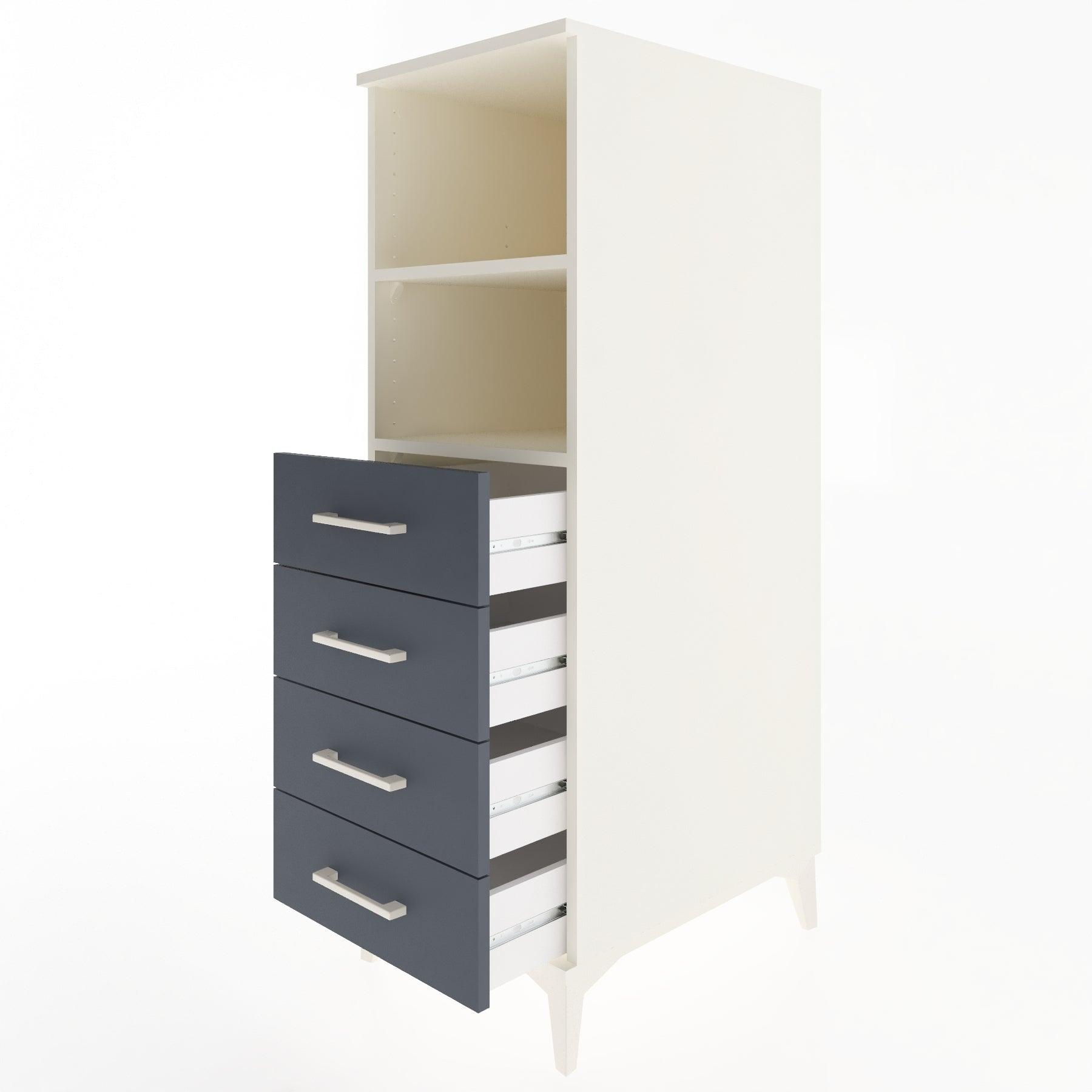 Woodntry Modular Cabinet Moonstone 44x59x122 cm with Drawers and Shelves CR119-1