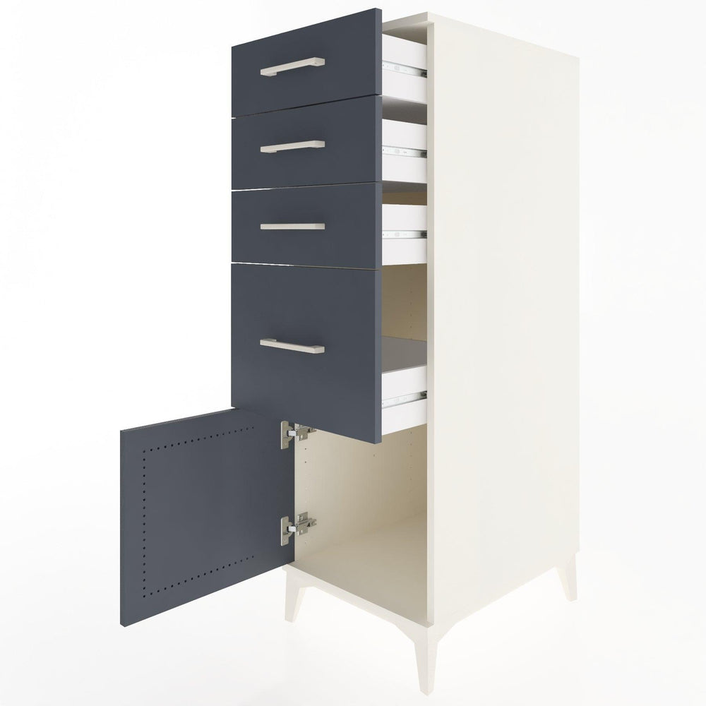 Woodntry Modüler Dolap Aytaşı 44x59x122 cm Kapaklı ve Çekmeceli KC19-1