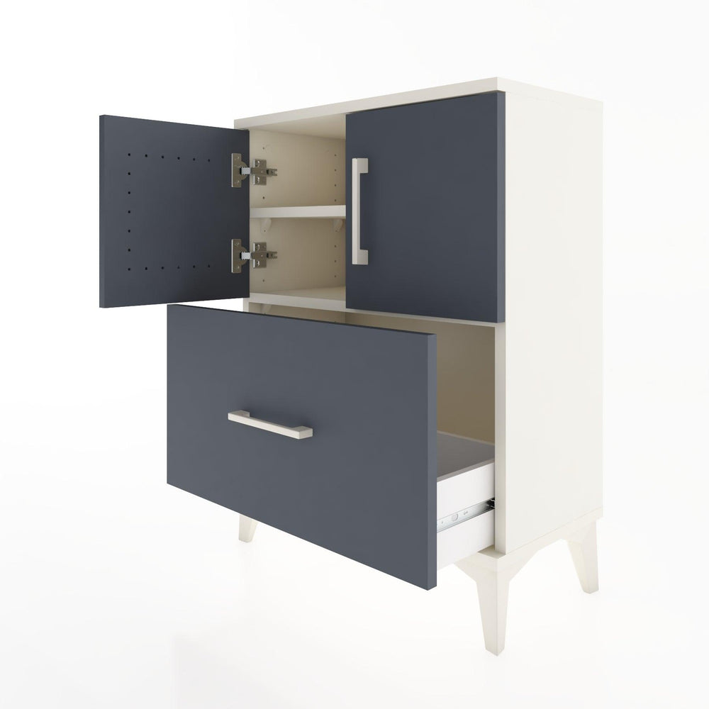 Woodntry Modular Nightstand Moonstone 60x30x68 cm with Cover and Drawer KC19-1