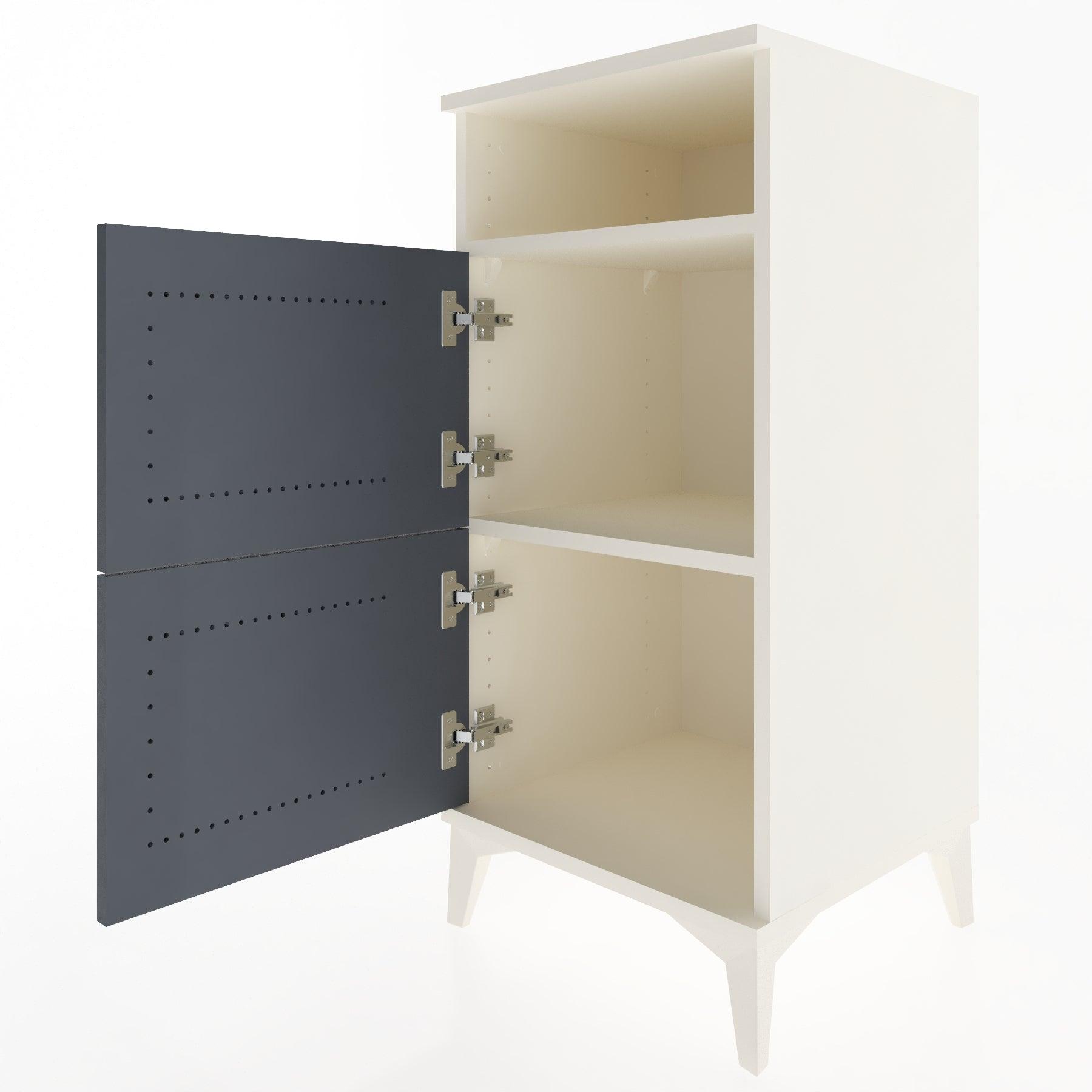 Woodntry Modular Nightstand Moonstone 44x44x84 cm with Cover and Shelf KR41-1