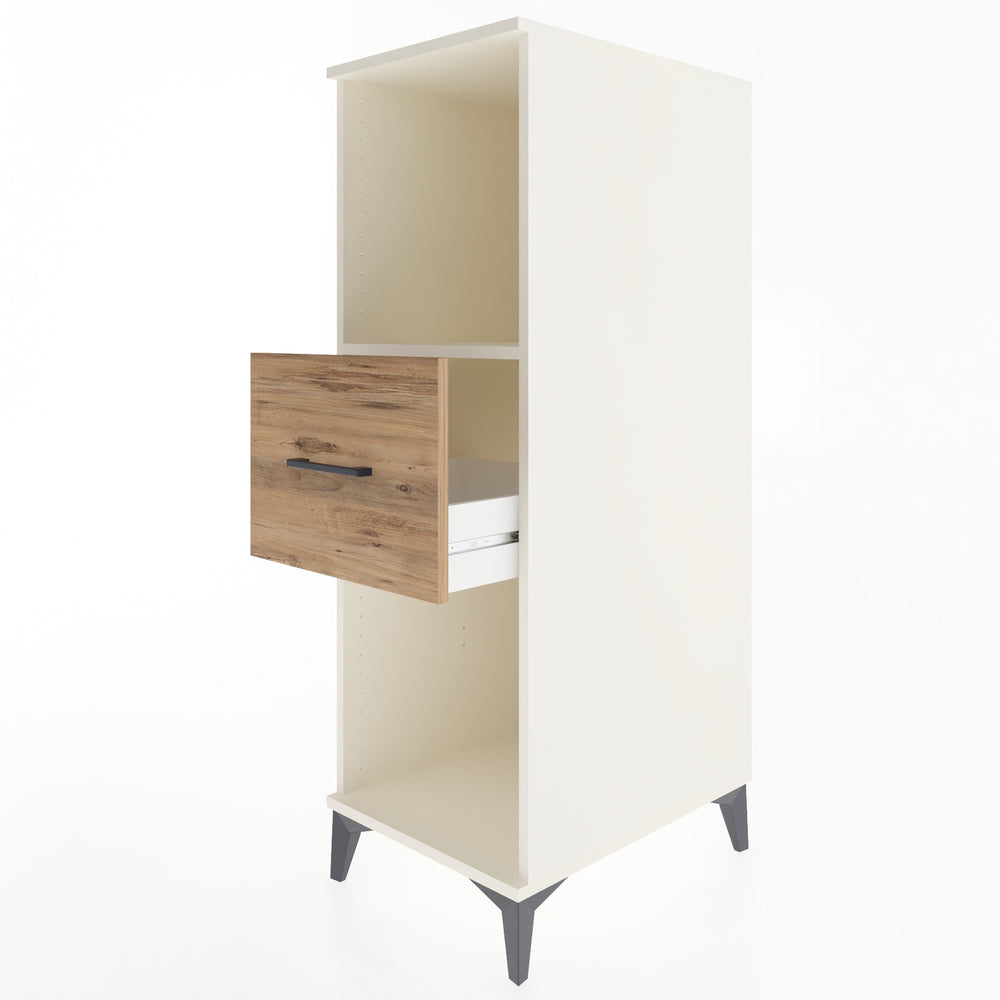 Woodntry Modular Cabinet Moonstone 44x59x122 cm with Drawers and Shelves CR69-1