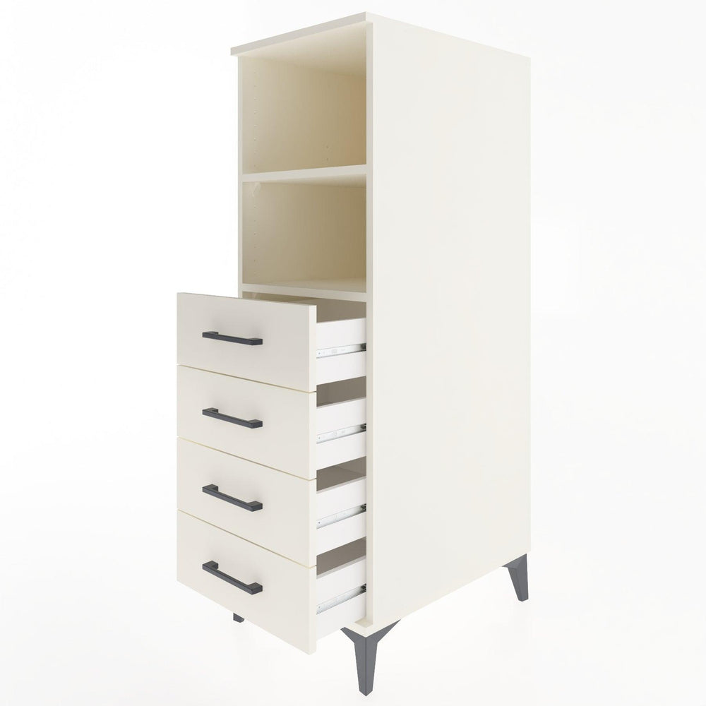 Woodntry Modüler Dolap Aytaşı 44x59x122 cm Çekmeceli ve Raflı CR119-1