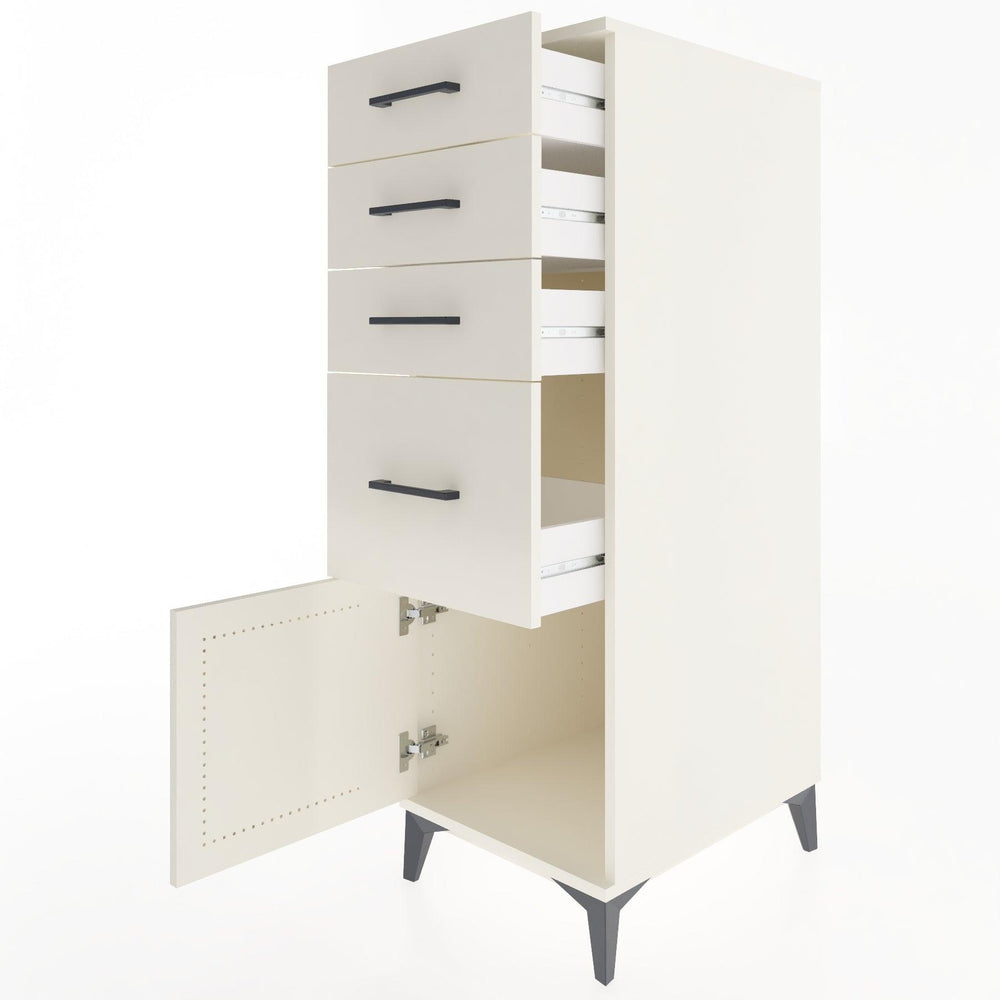 Woodntry Modüler Dolap Aytaşı 44x59x122 cm Kapaklı ve Çekmeceli KC19-1