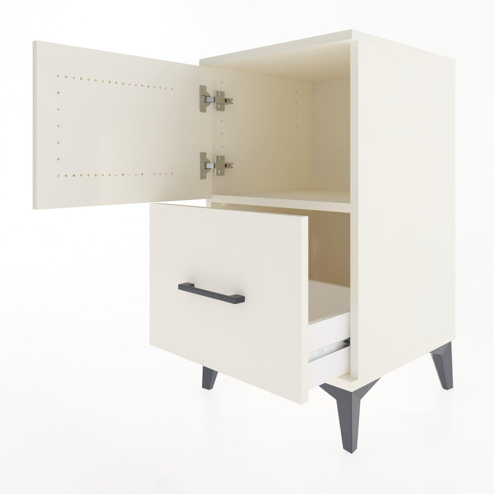 Woodntry Modular Nightstand Moonstone 44x44x68 cm with Cover and Drawer KC19-1