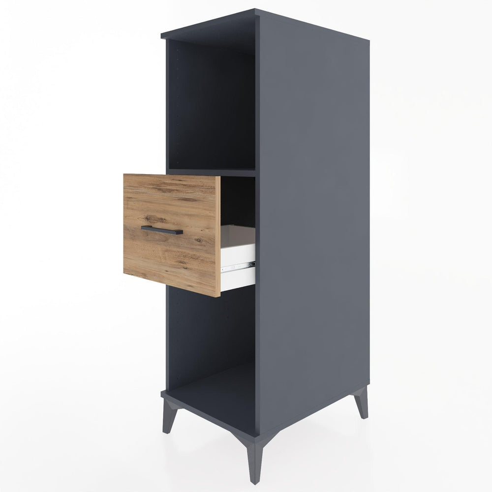 Woodntry Modular Cabinet Anthracite 44x30x122 cm with Drawers and Shelves CR69-2