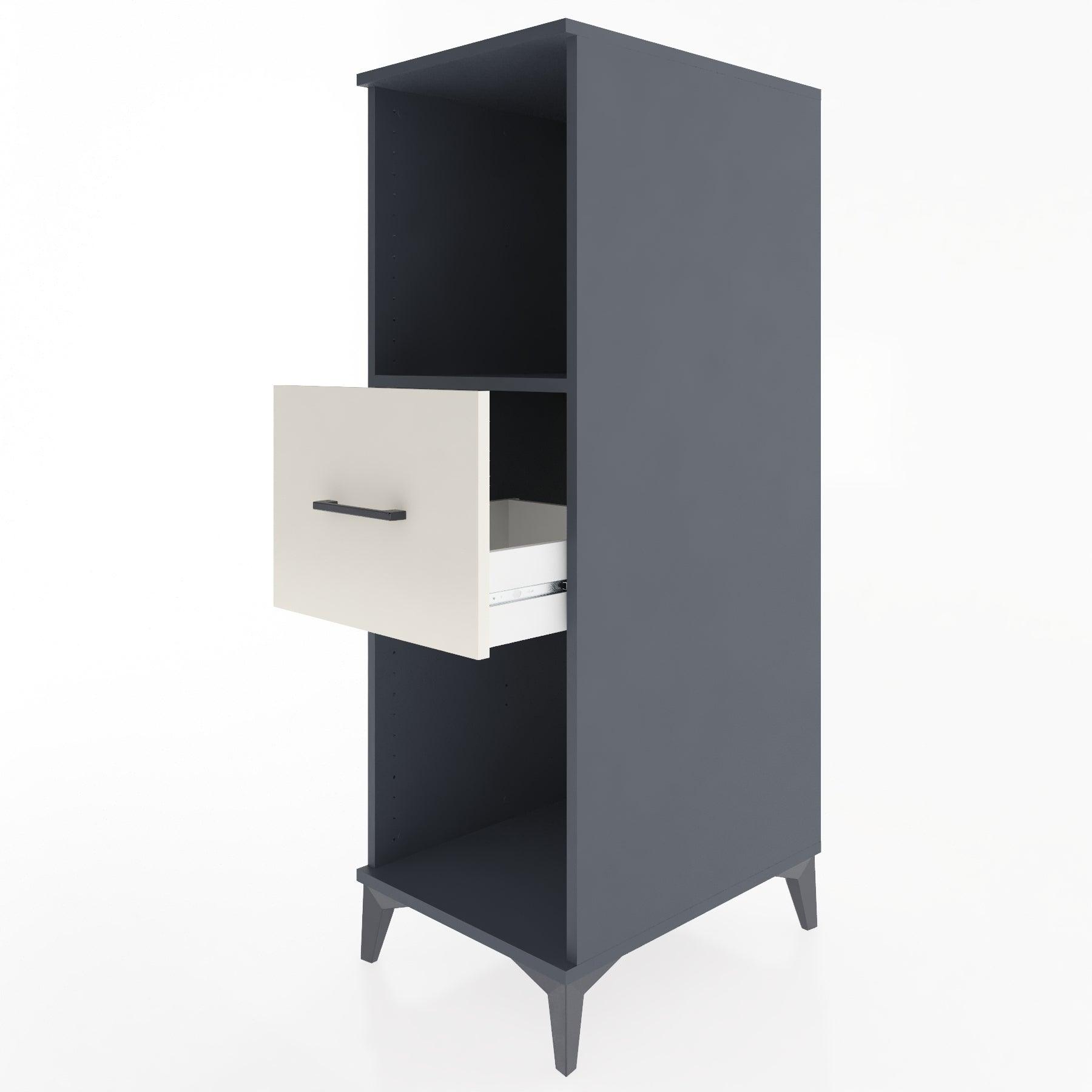 Woodntry Modular Cabinet Anthracite 44x30x122 cm with Drawers and Shelves CR69-2