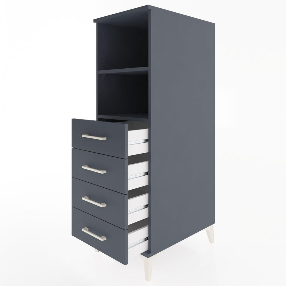 Woodntry Modular Cabinet Anthracite 44x30x122 cm with Drawers and Shelves CR119-2