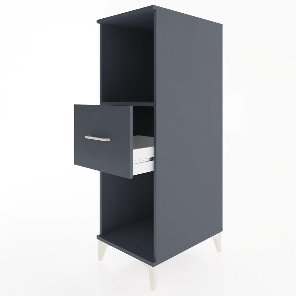 Woodntry Modular Cabinet Anthracite 44x30x122 cm with Drawers and Shelves CR69-2
