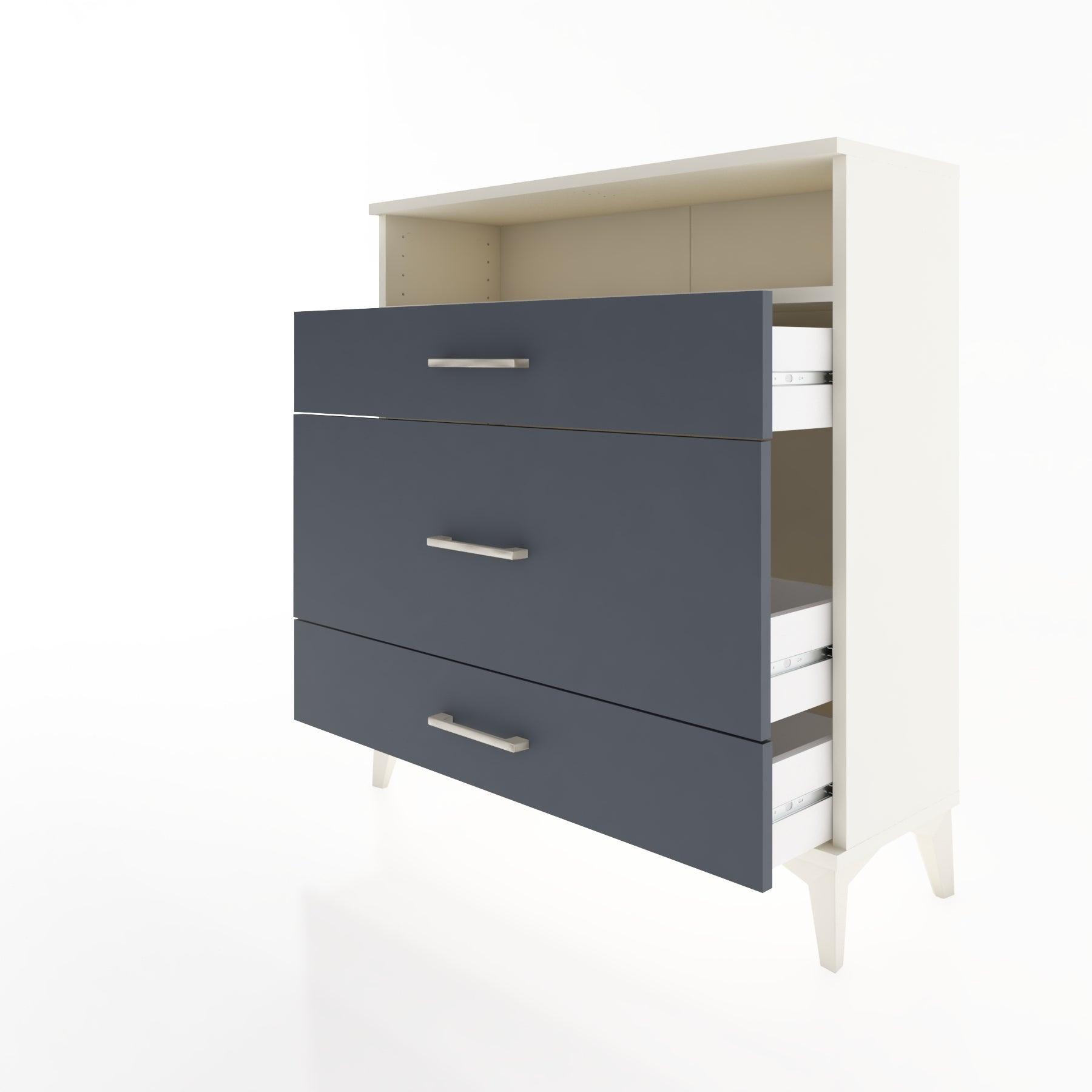 Woodntry Modular Dresser Moonstone 88x30x84 cm with Drawers and Shelves CR20-1