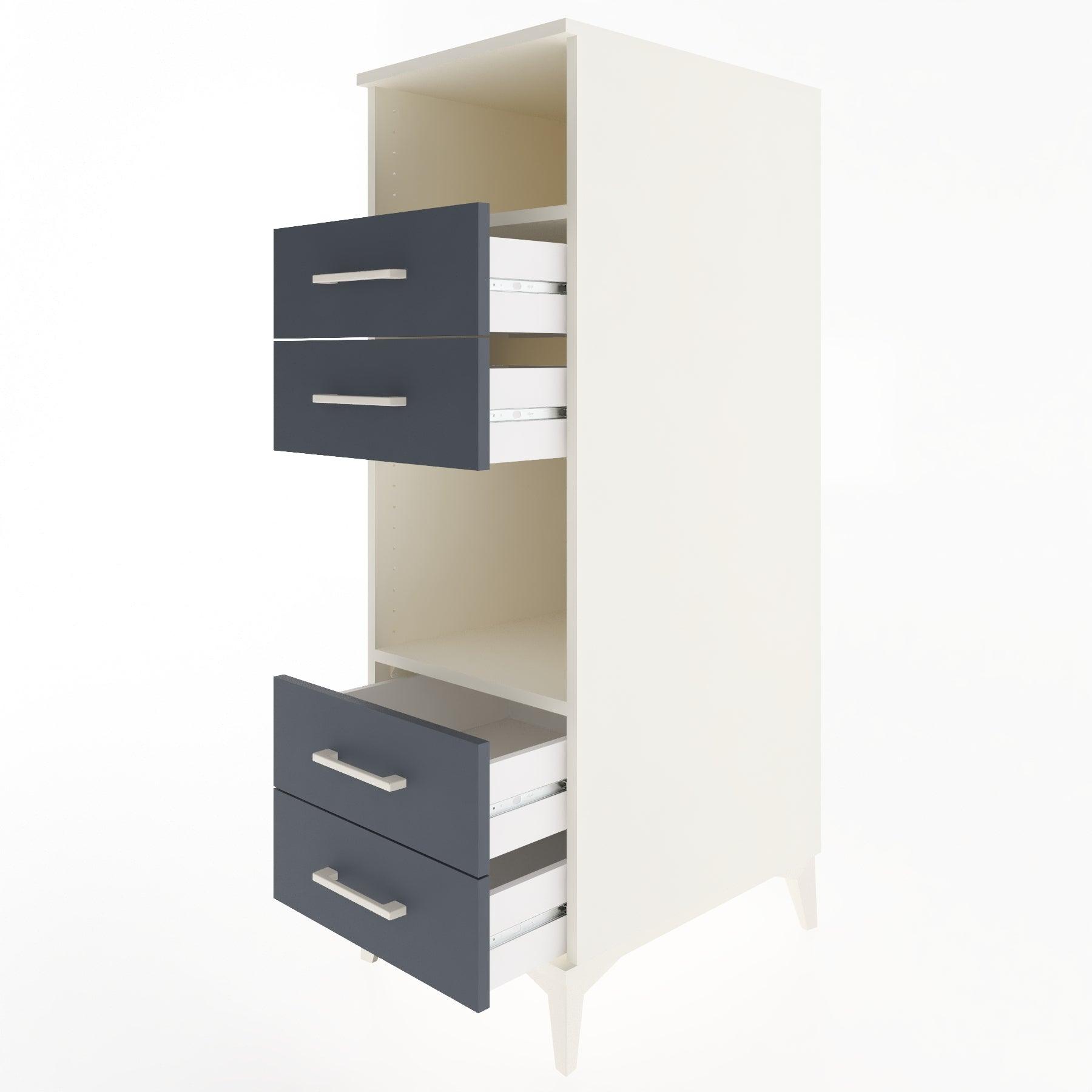 Woodntry Modular Cabinet Moonstone 44x59x122 cm with Drawers and Shelves CR120-1