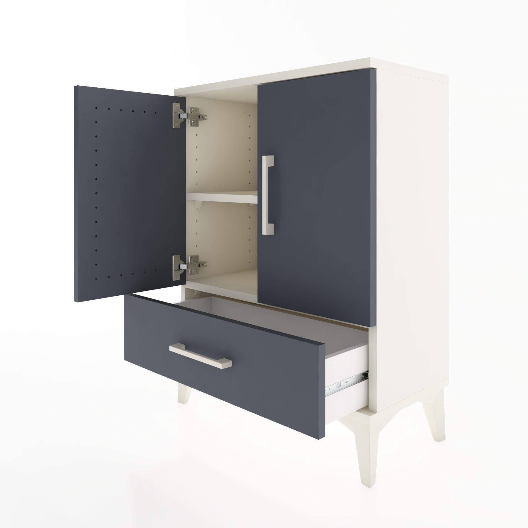 Woodntry Modular Nightstand Moonstone 60x30x68 cm with Cover and Drawer KC20-1