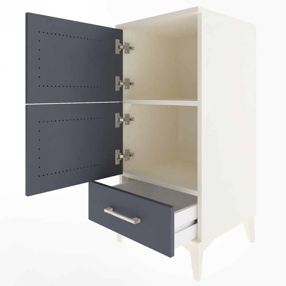 Woodntry Modular Nightstand Moonstone 44x44x84 cm with Cover and Drawer KC42-1