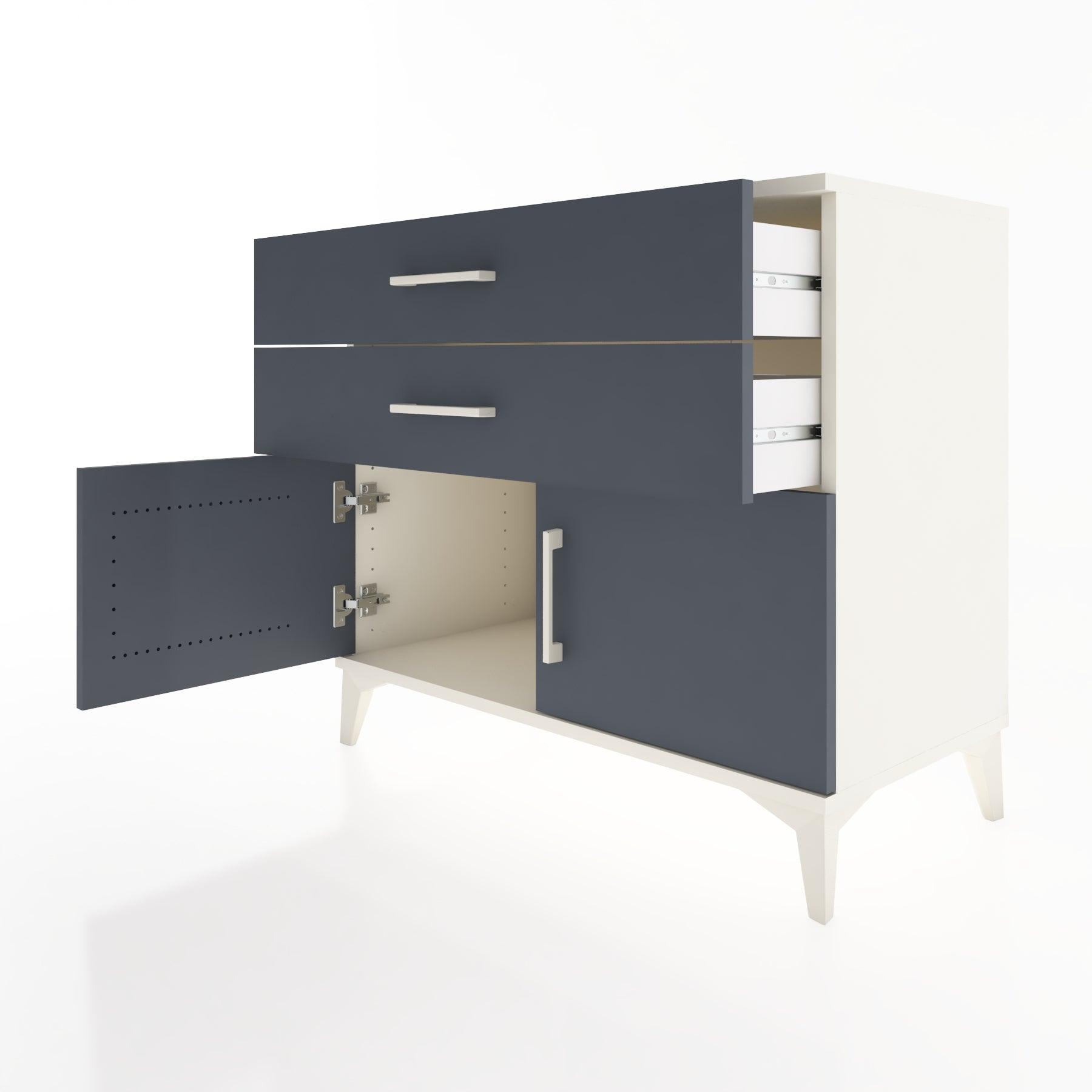 Woodntry Modular Dresser Moonstone 88x44x68 cm with Cover and Drawer KC20-1