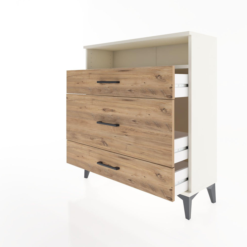 Woodntry Modüler Şifonyer Aytaşı 88x30x84 cm Çekmeceli ve Raflı CR20-1