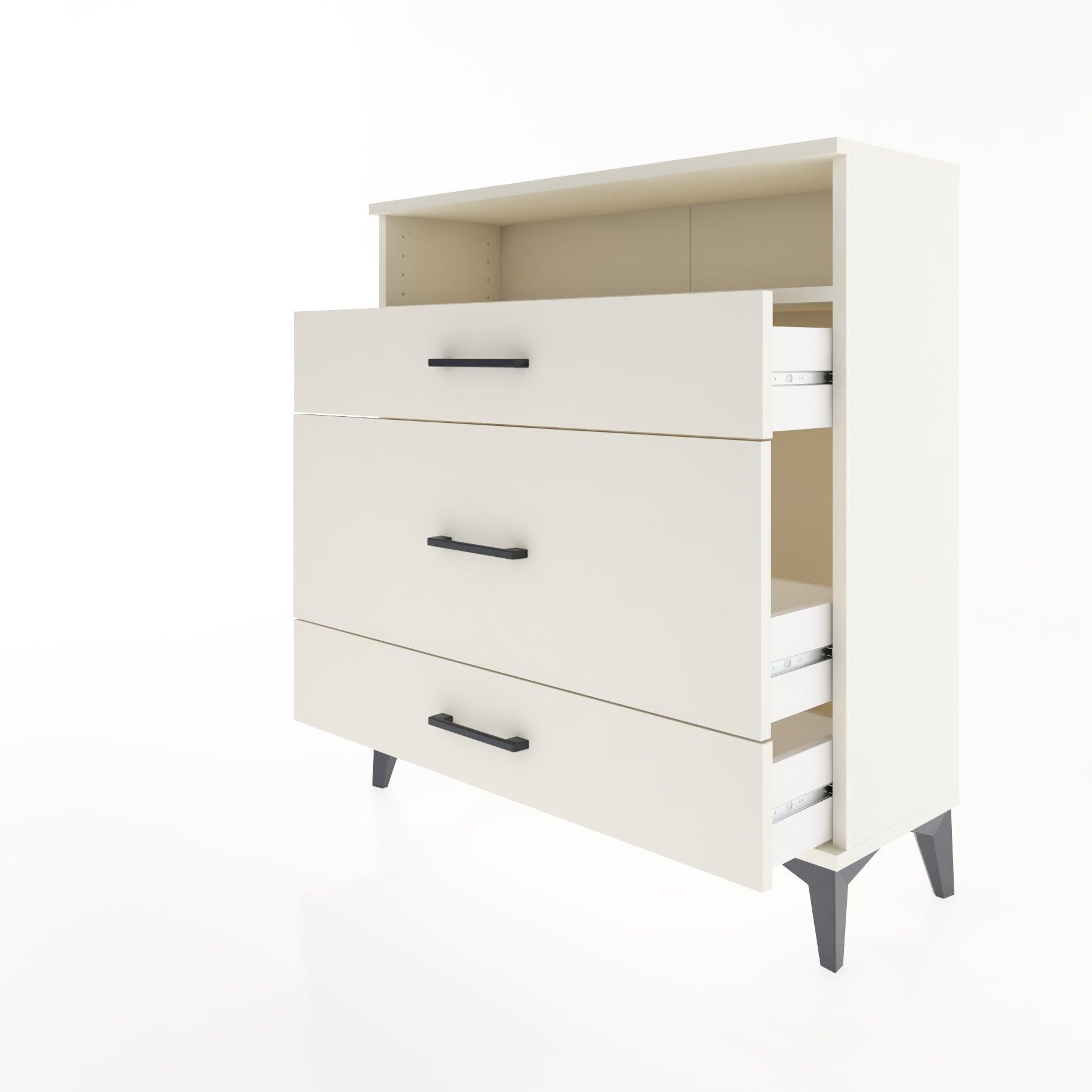 Woodntry Modular Dresser Moonstone 88x30x84 cm with Drawers and Shelves CR20-1