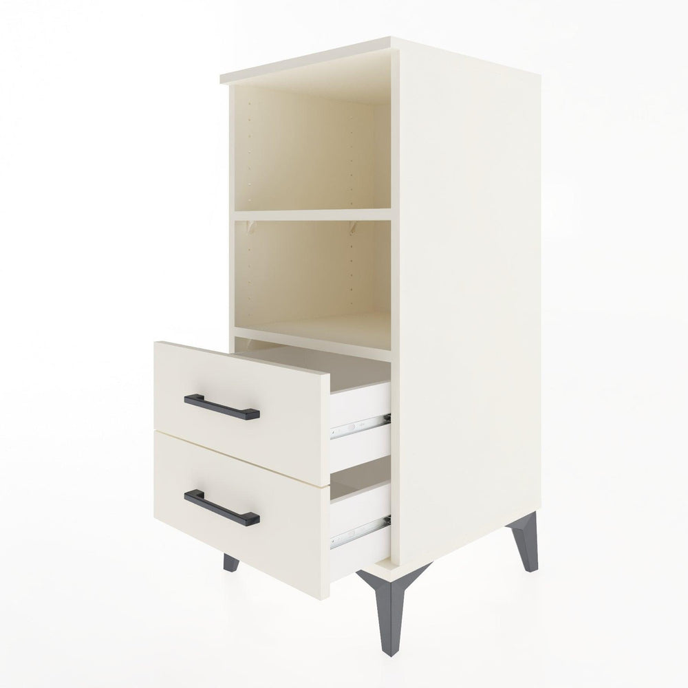 Woodntry Modüler Komodin Aytaşı 44x44x84 cm Çekmeceli ve Raflı CR20-1