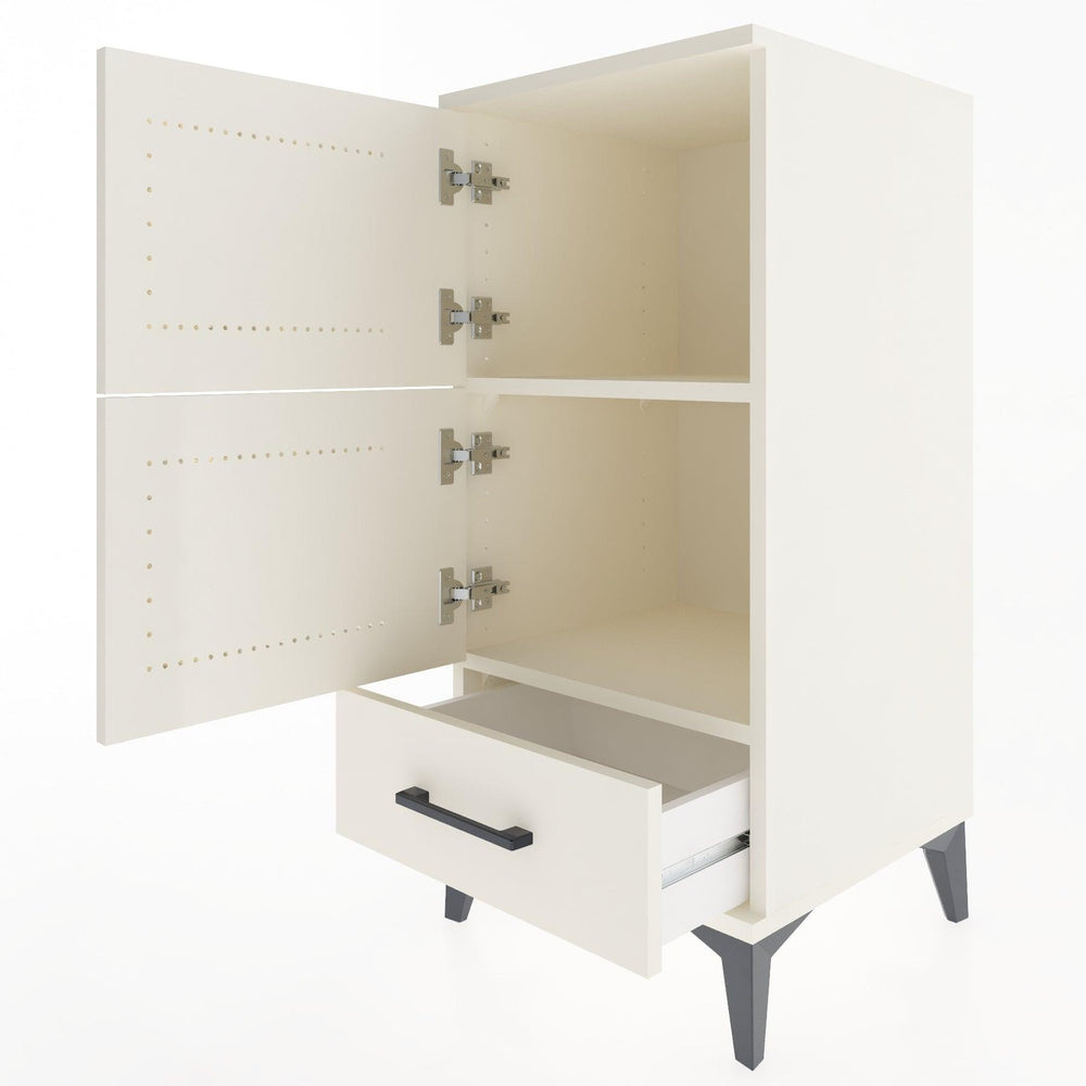 Woodntry Modular Nightstand Moonstone 44x44x84 cm with Cover and Drawer KC42-1