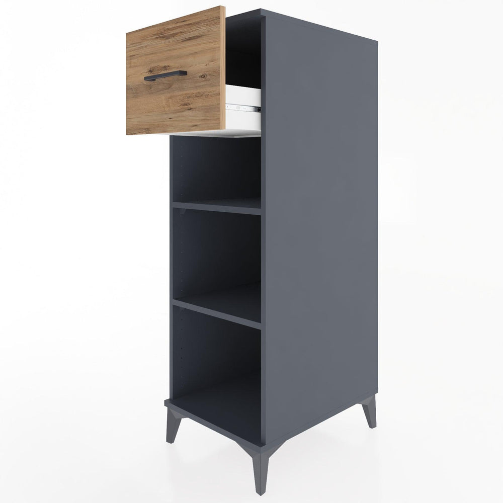 Woodntry Modular Cabinet Anthracite 44x30x122 cm with Drawers and Shelves CR70-2
