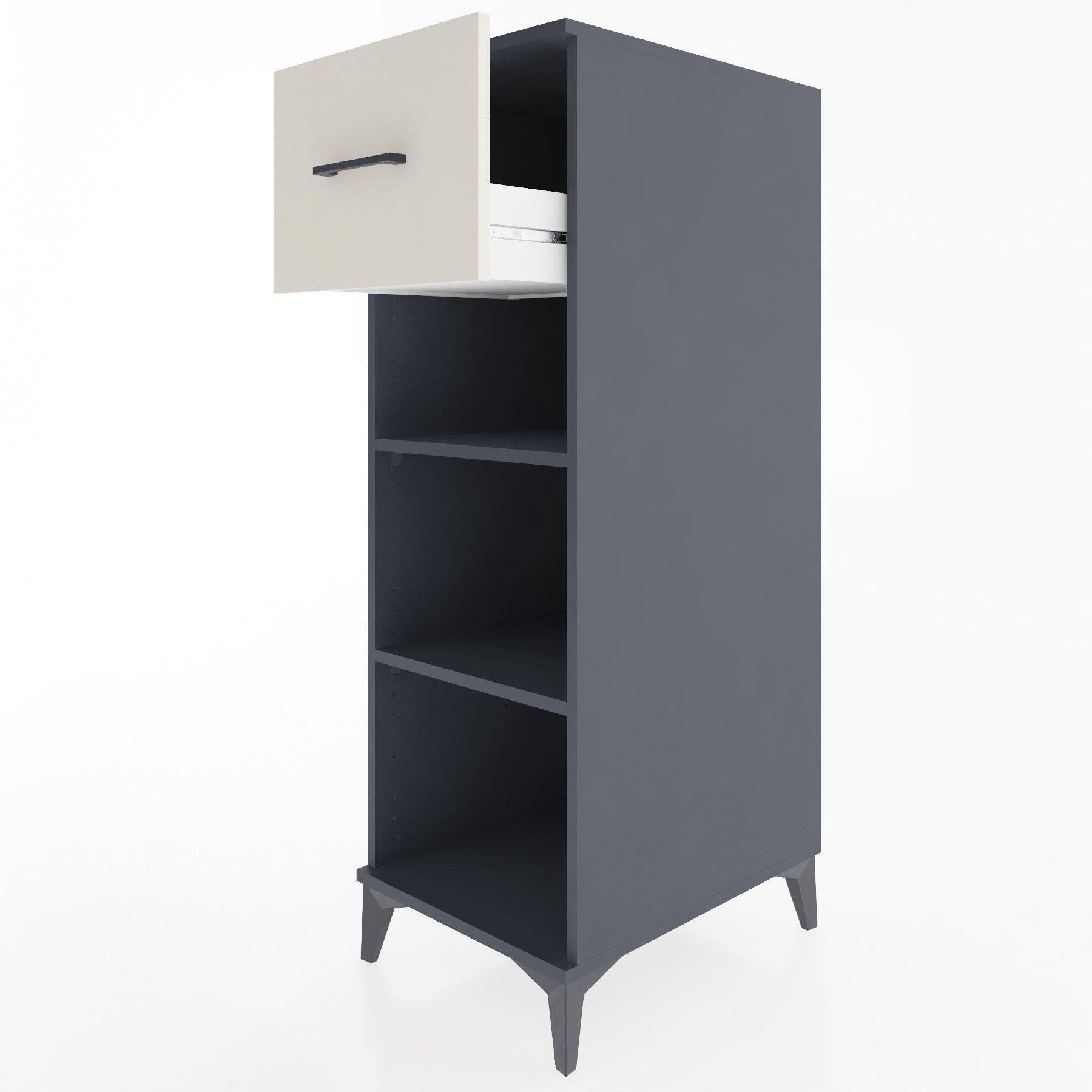 Woodntry Modular Cabinet Anthracite 44x30x122 cm with Drawers and Shelves CR70-2