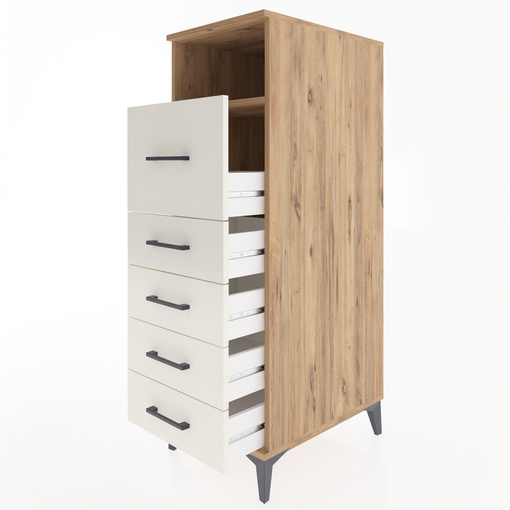 Woodntry Modular Cabinet Pine 44x30x122 cm with Drawers and Shelves CR20-3