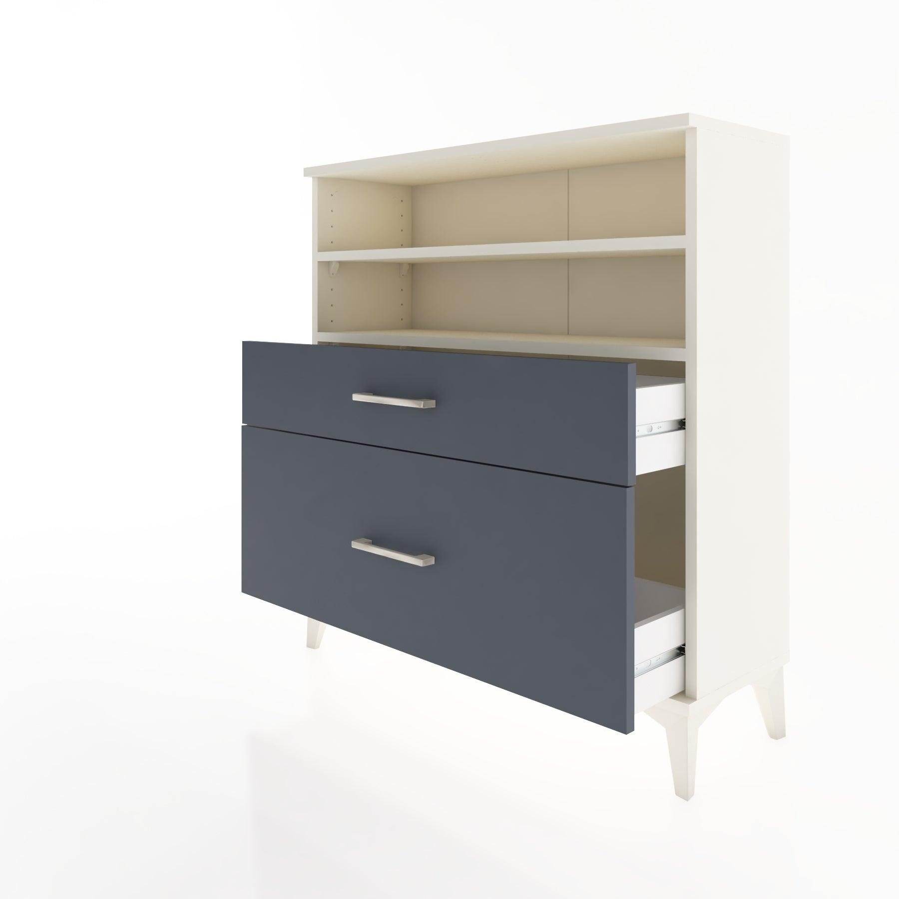 Woodntry Modular Dresser Moonstone 88x30x84 cm with Drawers and Shelves CR21-1