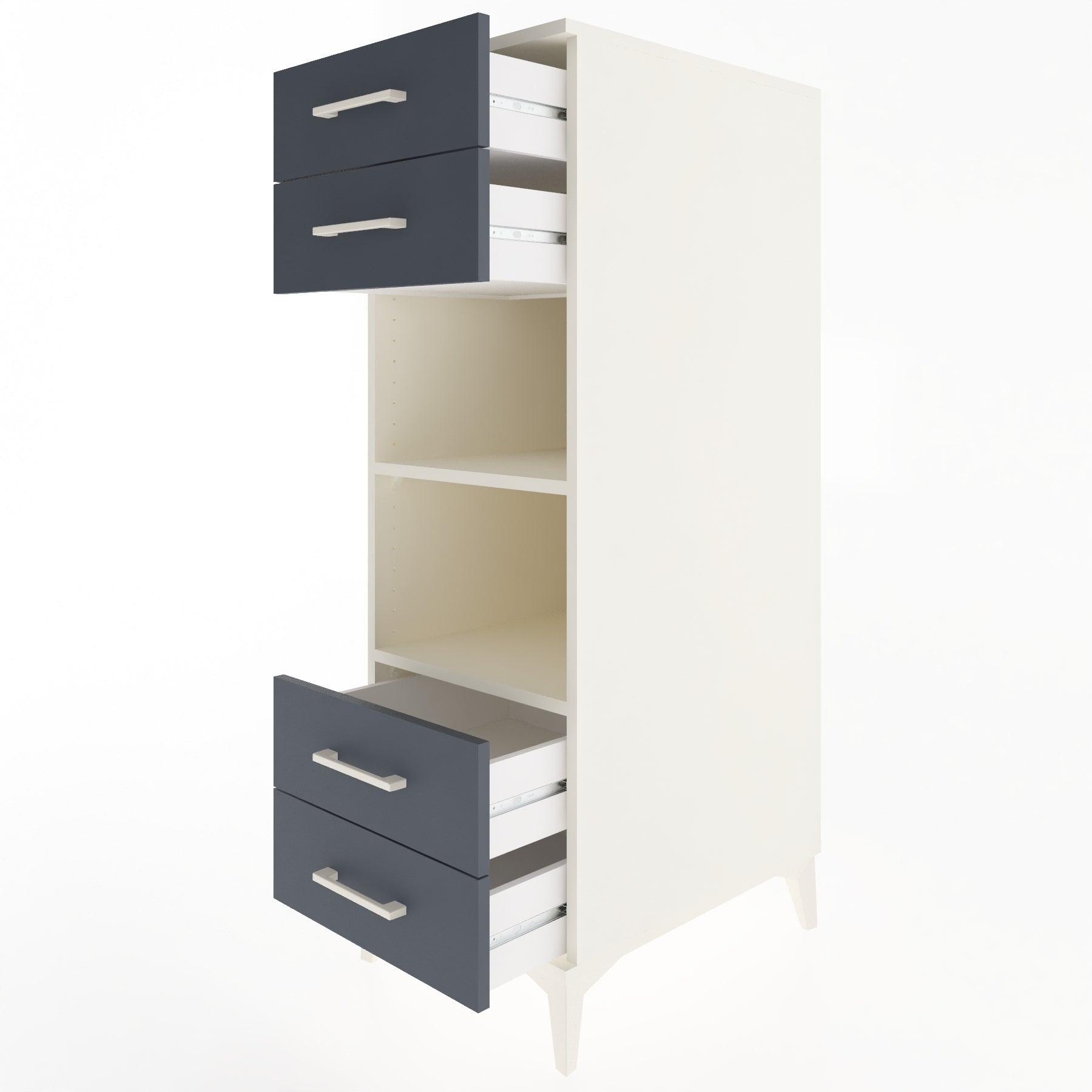 Woodntry Modular Cabinet Moonstone 44x59x122 cm with Drawers and Shelves CR121-1