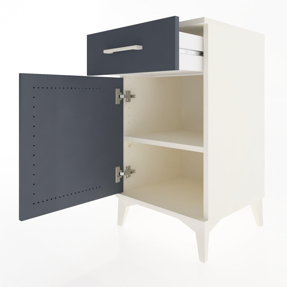 Woodntry Modular Nightstand Moonstone 44x44x68 cm with Cover and Drawer KC21-1