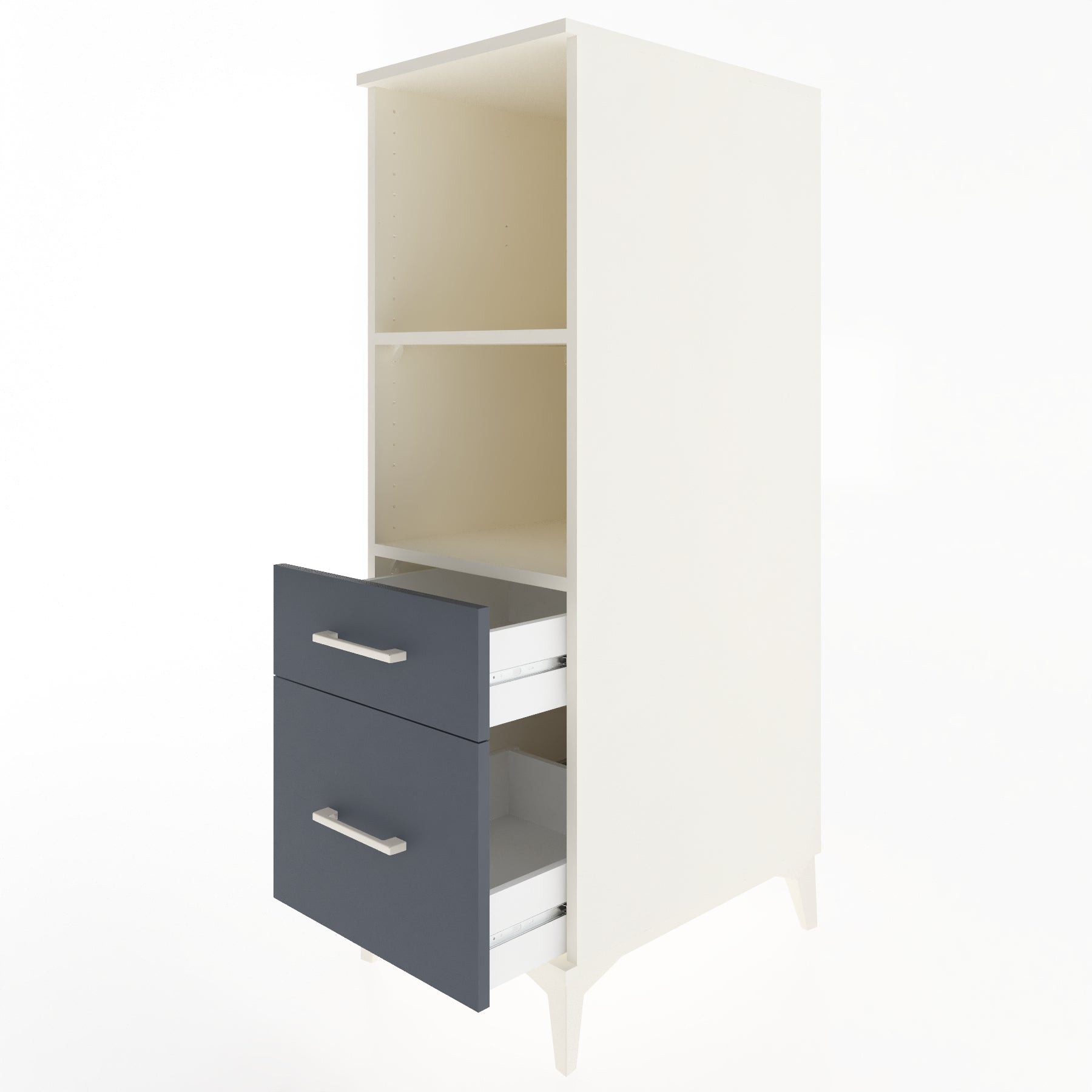 Woodntry Modular Cabinet Moonstone 44x59x122 cm with Drawers and Shelves CR71-1