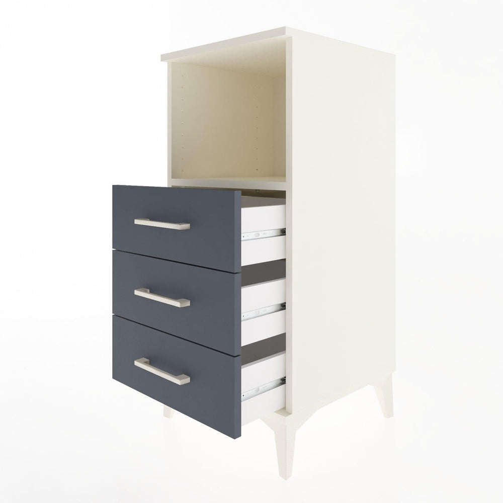 Woodntry Modular Nightstand Moonstone 44x44x84 cm with Drawer and Shelf CR21-1