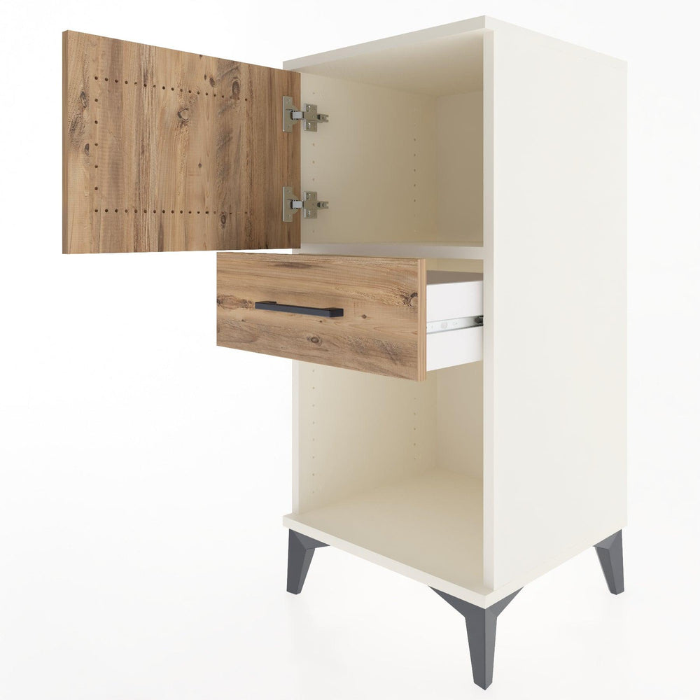 Woodntry Modular Nightstand Moonstone 44x44x84 cm Functional F43-1