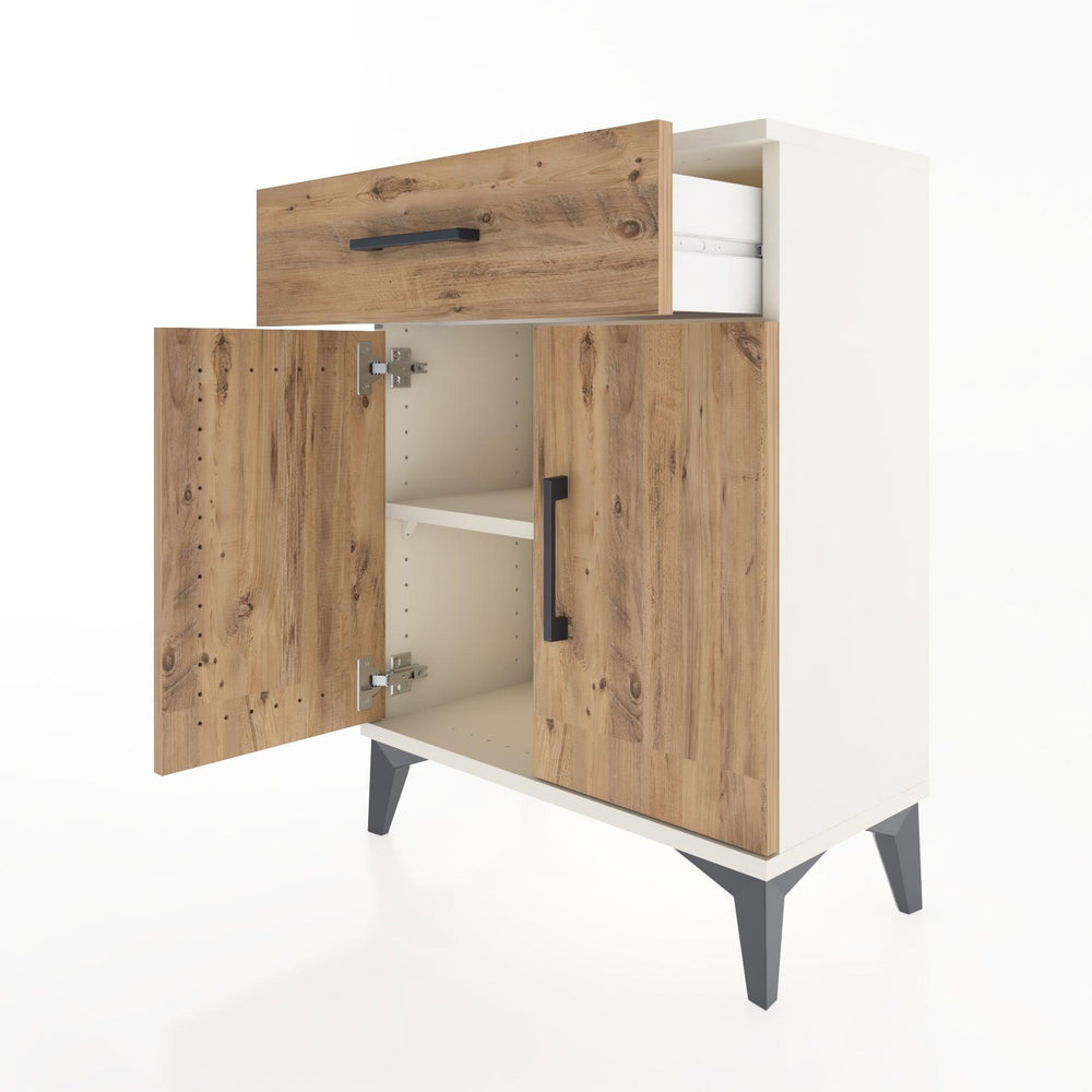 Woodntry Modular Nightstand Moonstone 60x30x68 cm with Cover and Drawer KC21-1