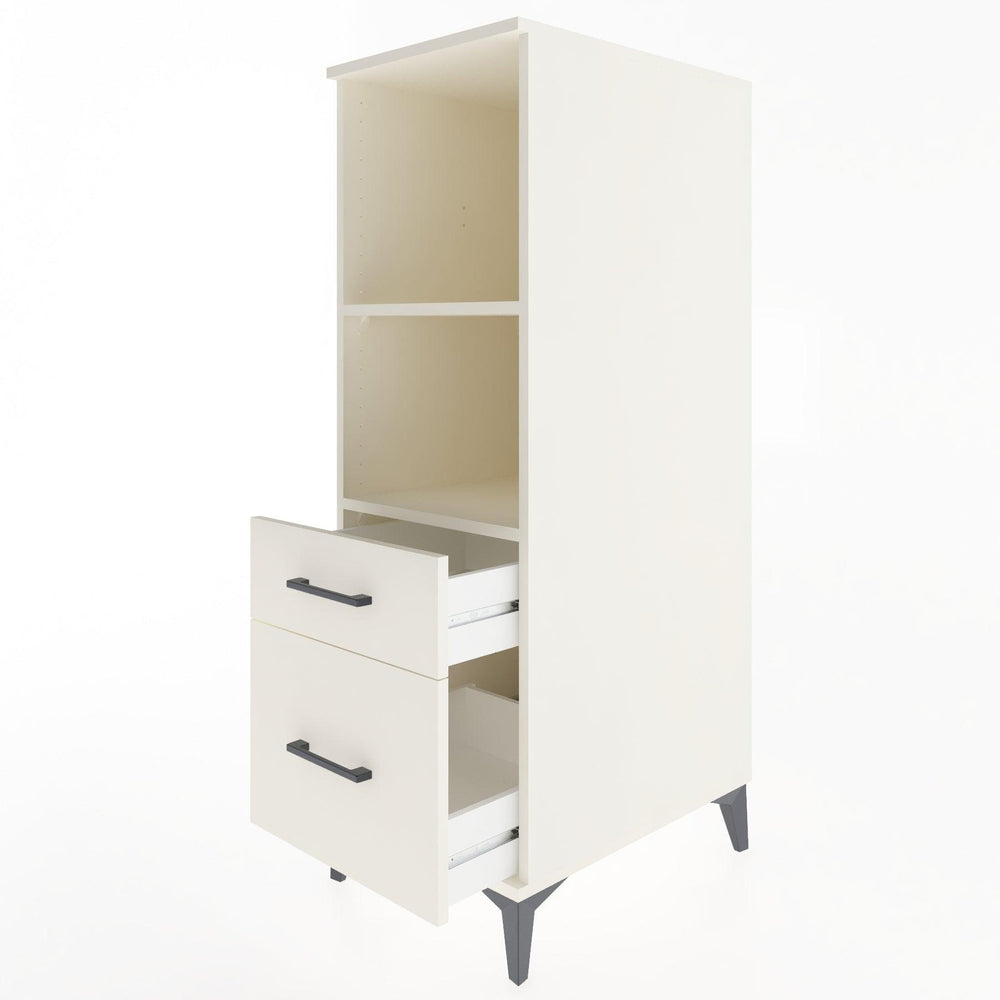 Woodntry Modular Cabinet Moonstone 44x30x122 cm with Drawers and Shelves CR71-1